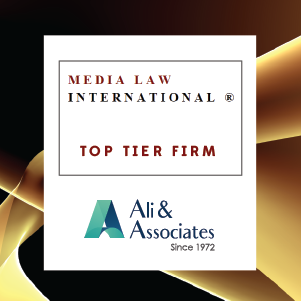 Media Law International ranks Ali & Associates as 